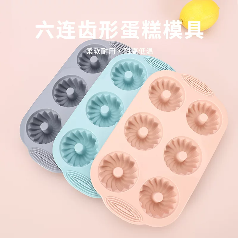Silicone mold, round compact donut