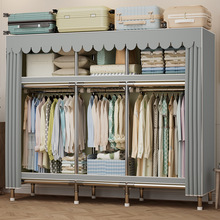 简易衣柜家用卧室出租房用钢管布衣柜结实耐用收纳衣橱组装K22