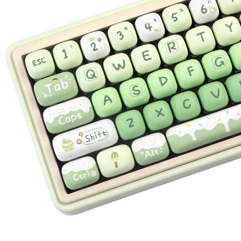 MOG バンズキーキャップ グリーンデザート コンプリートセット PBT 昇華型キーキャップ 列スペース 7u 補足|undefined