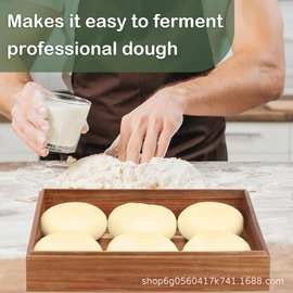 木质面团发酵密封盒面团保鲜盒带盖子家庭厨房面团收纳盒面团托盘