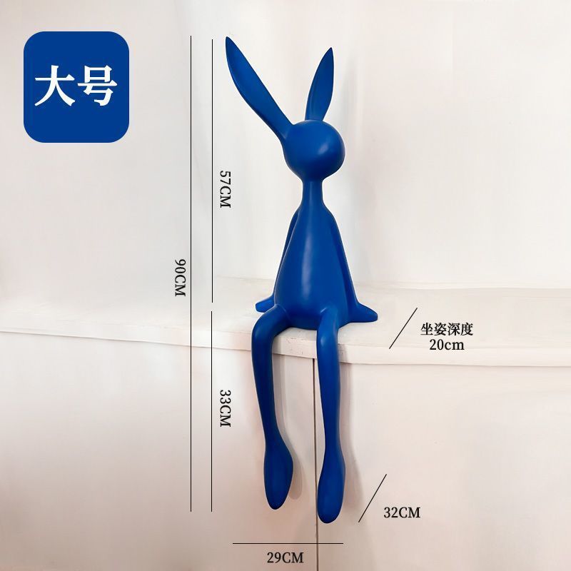 インターネット有名人の漫画の耳座っているウサギの装飾品モダンなモデルルームのリビングルームの玄関テレビキャビネットの家具|undefined