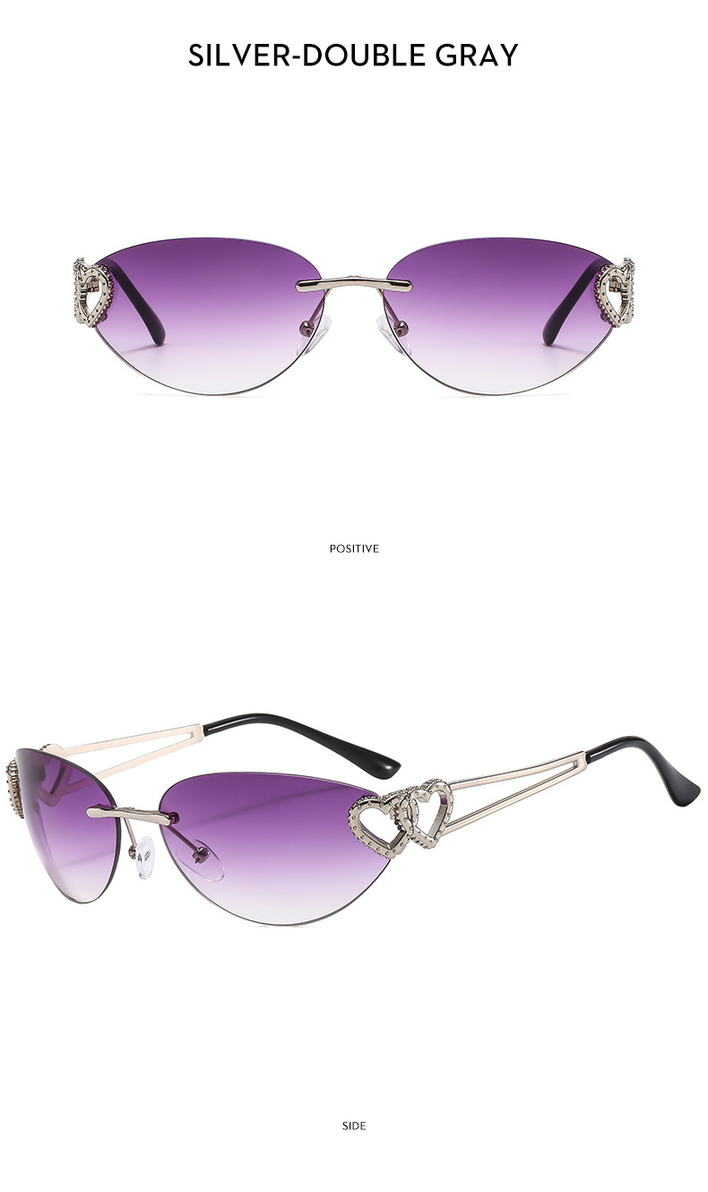 PC, UV400 Protection Lens Material Special-Shaped Mirror Glasses Style Outdoor, Travel Occasion Hip-Hop Modern Style Solid Color PC UV400 Protection Special-Shaped Mirror Frameless Women's Sunglasses