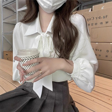 法式蝴蝶结衬衫女设计感小众2025新款秋冬别致高级感内搭长袖上衣