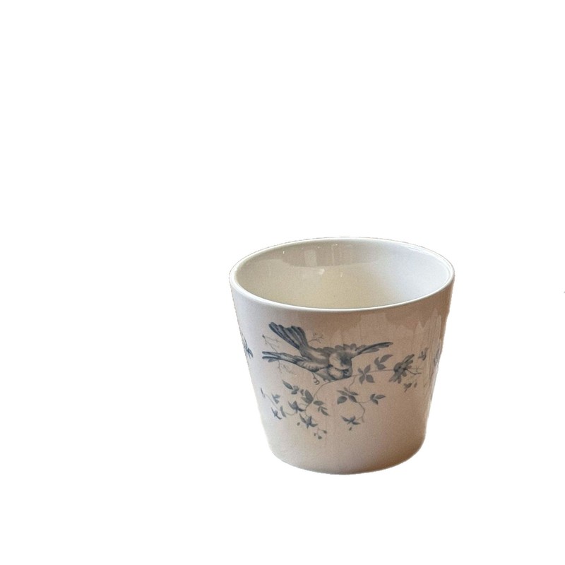 复古朱雀花卉陶瓷杯手握咖啡杯拿铁拉花杯下午茶甜品杯香薰蜡烛杯|undefined