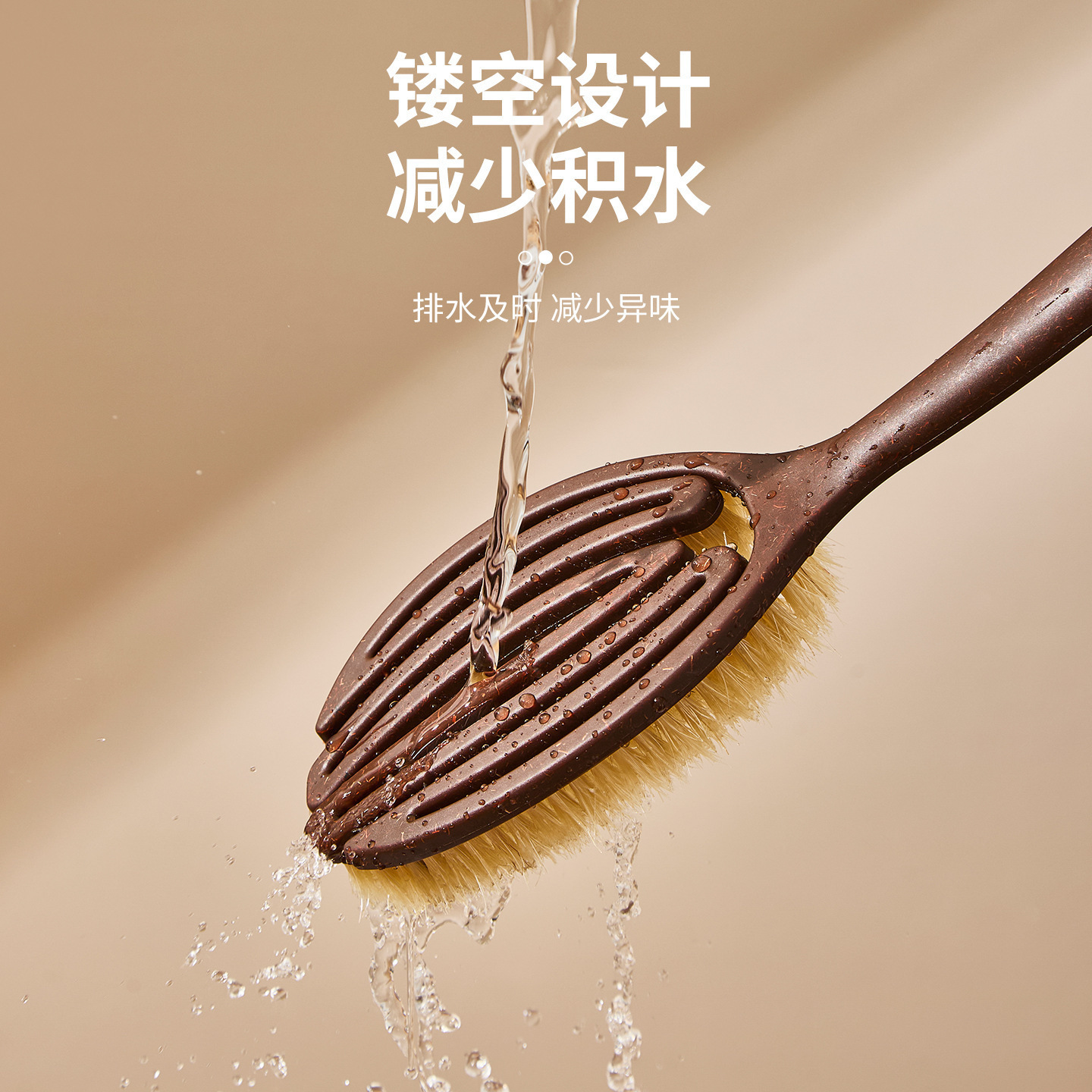 洗澡刷猪鬃毛刷美体搓背长柄身体刷家用干刷背软毛搓澡沐浴刷神器