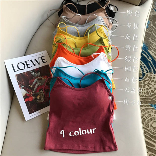 Summer Hot Babe Beautiful Backless Tank Top Women's Style Cross-Hole Casual Versatile Back-Show Slimming Base Layer Top Outerwear Fashion