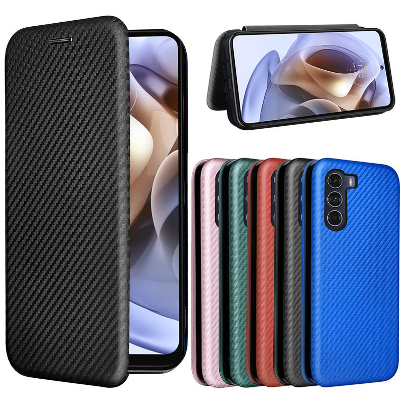 For Motorola MOTO G200 5G Carbon Fiber Flip Phone Case EDGE S30 Simple Protective Cover For Motorola MOTO G200 5G Carbon Fiber Flip Phone Case EDGE S30 Simple Protective Cover