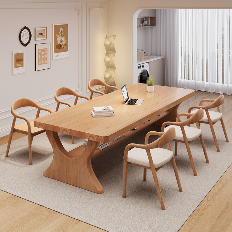 Modern Solid Wood Desk, Multi-Person Practical Study Table, Computer Desk, High-End Writing Desk, Home Dining Table and Chairs Modern Solid Wood Desk, Multi-Person Practical Study Table, Computer Desk, High-End Writing Desk, Home Dining Table and Chairs