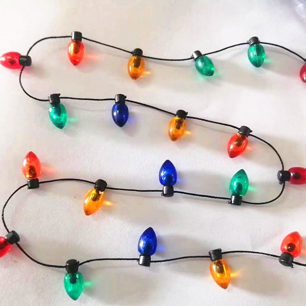 圣诞节日装饰灯串 塑料明苯色不通电小灯泡 圣诞树装饰DIY配件