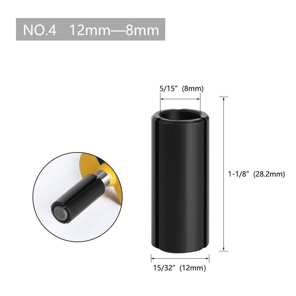 Cortador de fresado clip de conversión máquina de grabado adaptador de máquina de recorte de conversión multi-especificación Chuck carpintería fresado cortador mango de conversión