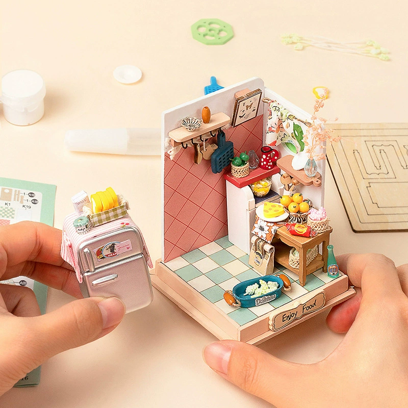 Hut, small toy, wooden constructor, DIY house, anti-stress, Birthday gift
