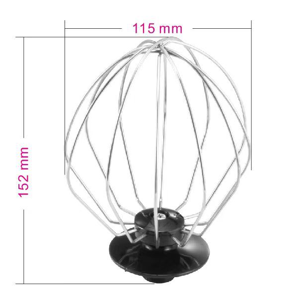 Masa mezclador chef máquina accesorios batidor de huevo crema blanca Acero inoxidable cabeza mezcladora