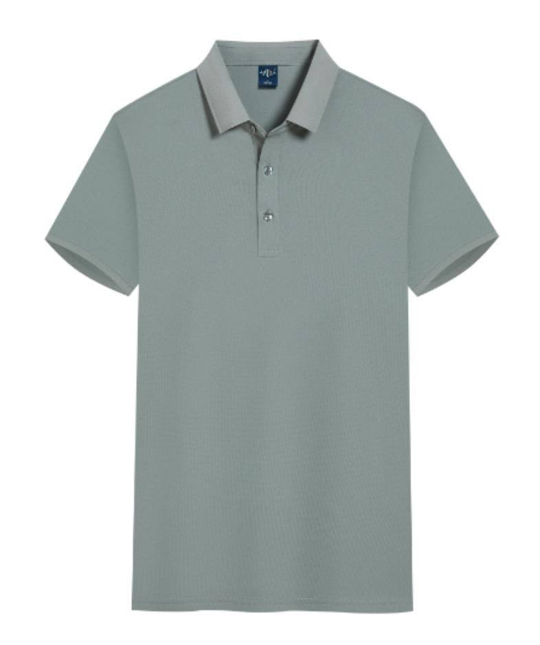 Camiseta de manga corta verano nuevo estilo elástico transpirable y agradable para la piel hombres negocios camisa POLO de manga corta estilo caliente de comercio exterior