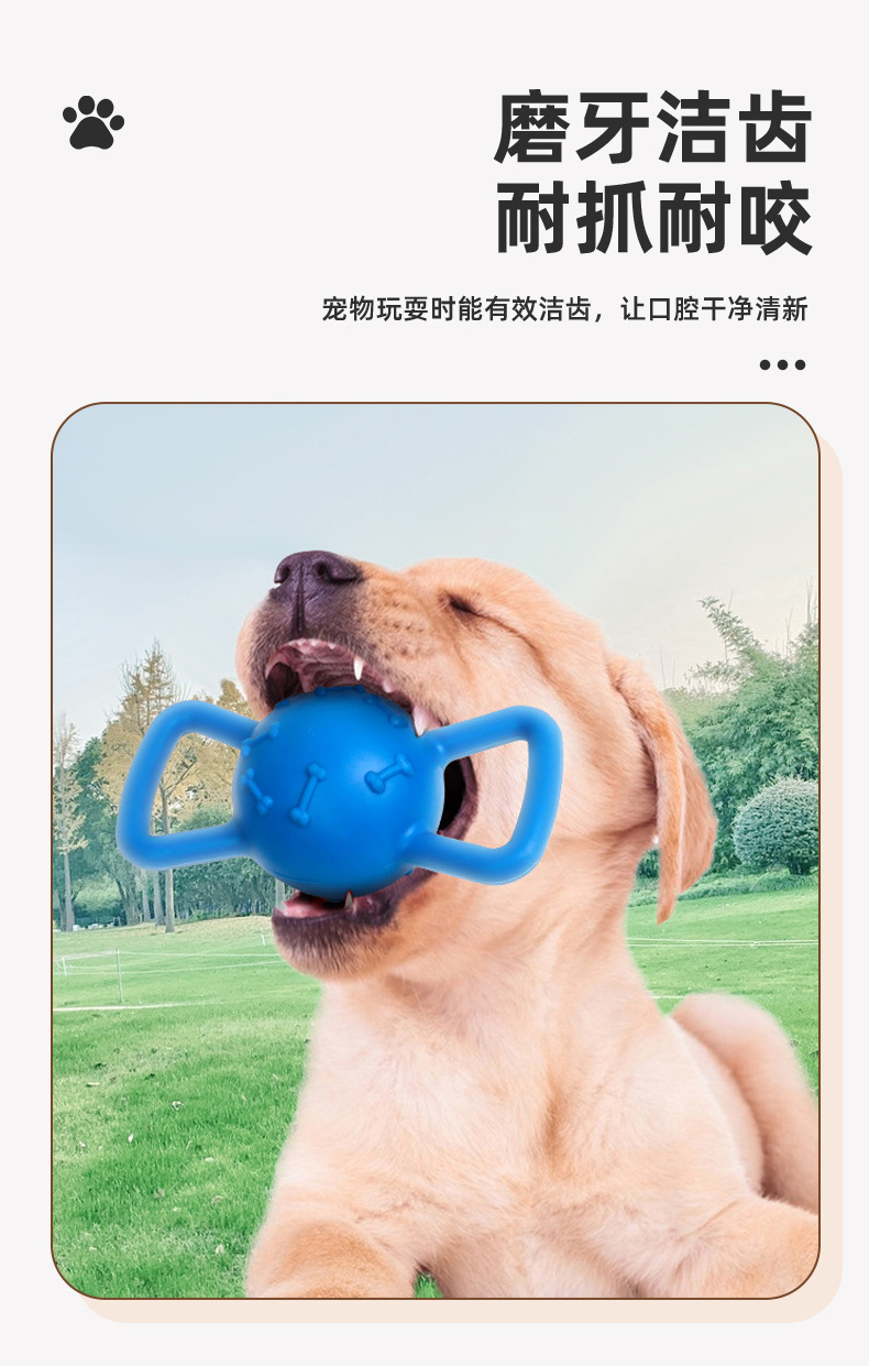 Cross-Border Barking Rugby Dog ​​Toy Pull-Tab Interactive Dog Bite Ball Integrated Pet Dog Molding Blow Molding