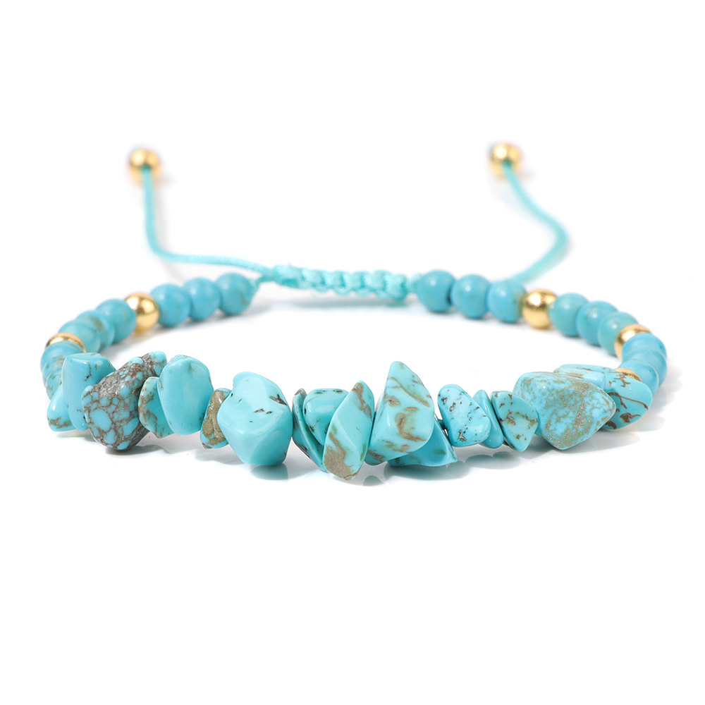 Natural Stone, Freshwater Pearl Chain Material Ethnic Style Geometric Natural Stone Knitting Bracelets