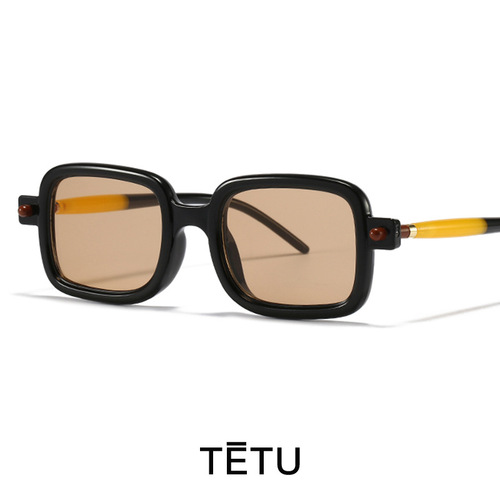  New Square European and American Sunglasses Men's Fashion Mixed Wholesale Sunglasses Women's Cross-Border Foreign Trade Retro Ins