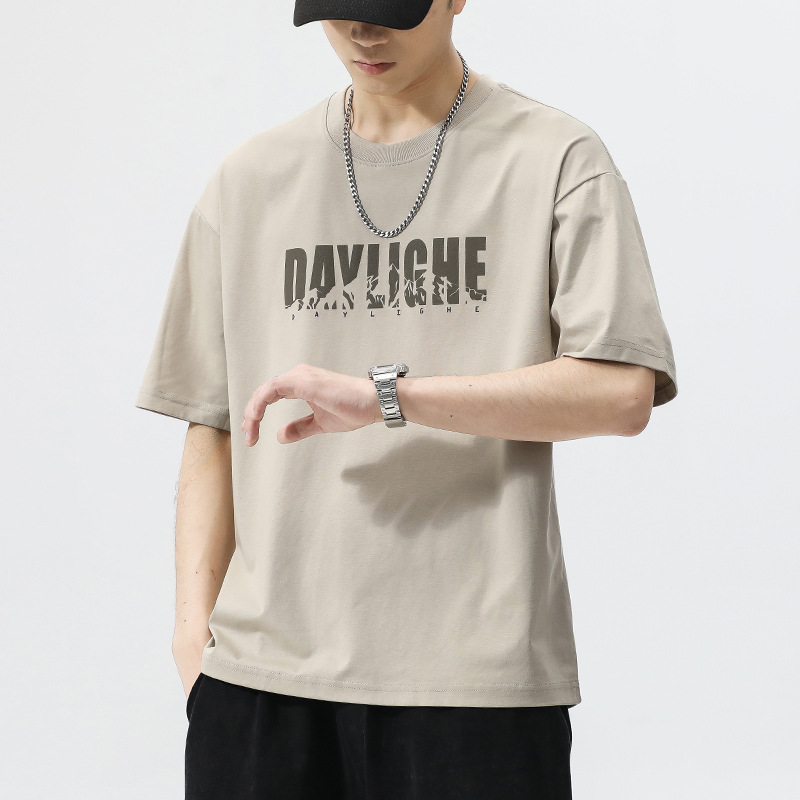 Short-sleeved Men's T-shirt 2025 New Arrival Summer Half-sleeved Men's Ins Fashionable Loose Sports Casual Top Men's Fashionable