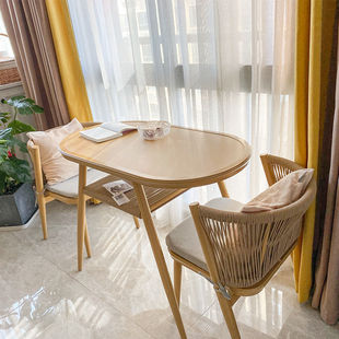 Balcony Small Table and Chair Casual Combination Nordic Modern Simple Chair Net Red Creative One Table and Two Chairs Rattan Chair Three-piece Set