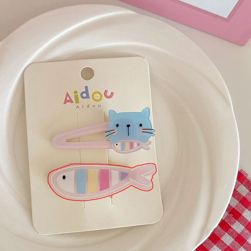 Cartoon hairgrip, cute hairpins, summer bangs, hair accessory