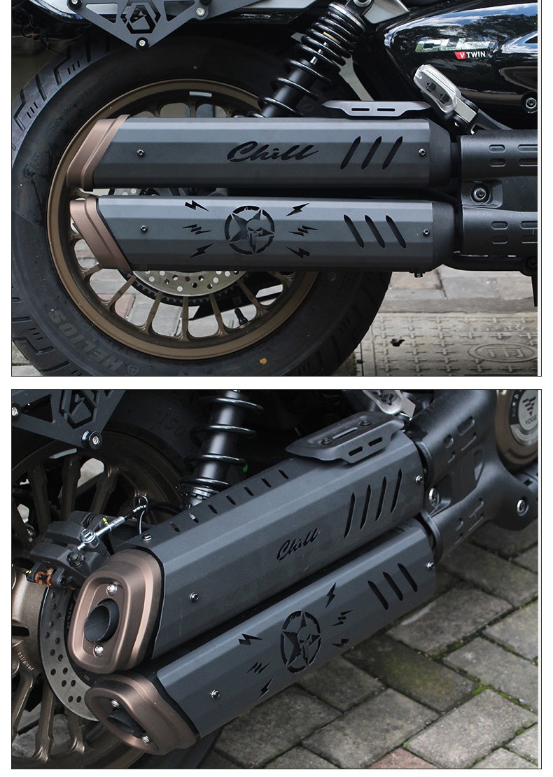 Suitable for the Wuxi CU625 automatic transmission AMT modification part, exhaust pipe anti-scald cover, stainless steel heat insulation cover, protective cover