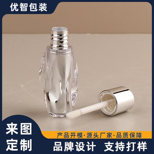 Processing and Customization of 2.5ml Lip Gloss Packaging Materials, Round Oblique Cover Lip Glaze, Lip Gloss, Lip Oil Empty Tube Packaging Materials, Liquid Repair Tube