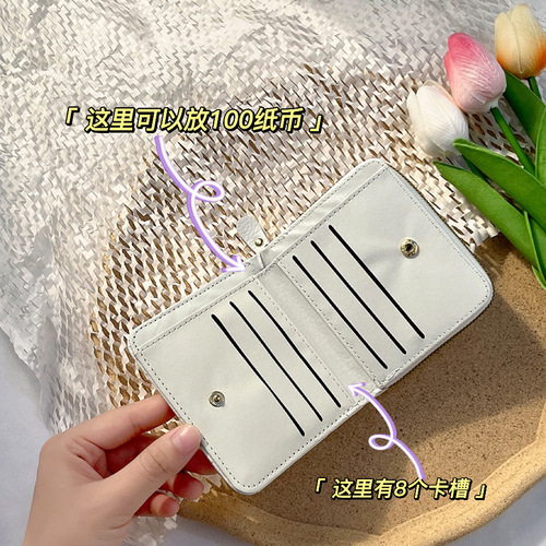 Minimalist small wallet ~ Instagram-style vintage women's compact, simple, and mini card holder & coin purse for college students