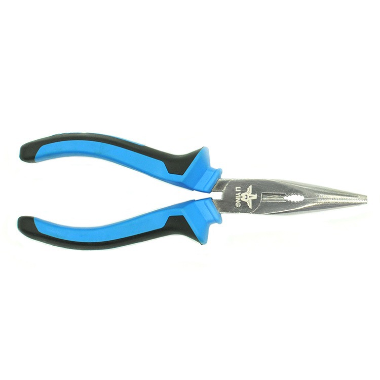 利鹰五金厂家批发6-8寸高硬度尖嘴钳、德式黑镍金鱼柄