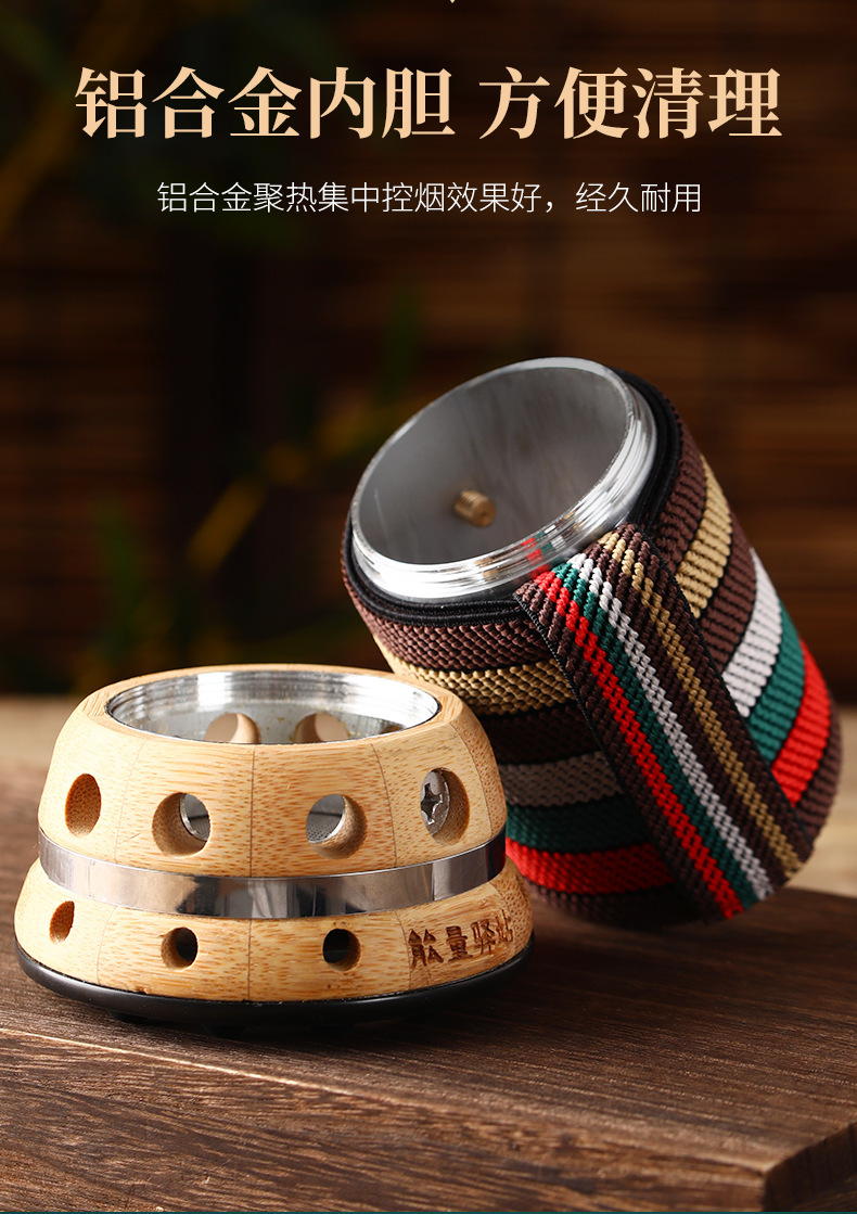Bian Stone Moxibustion Jar 5cm Handheld Warming Massage Tool with 5 Moxa Sticks for Home Use quality and texture