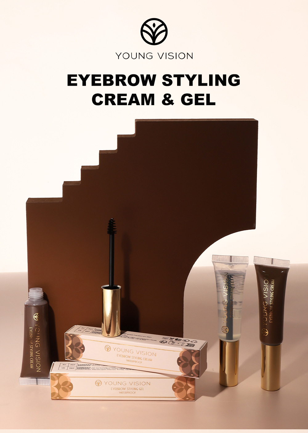 YOUNG VISION Eyebrow Dye is a three-dimensional shaping eyebrow gel that is wild and natural, and is not easy to smudge Specification drawing