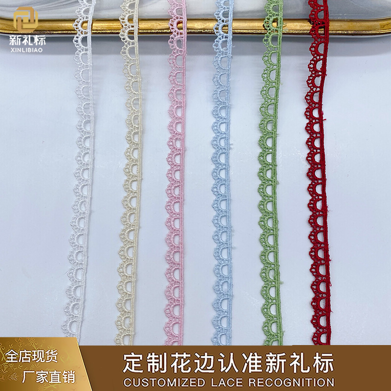 Water-Soluble Dog Tooth Lace Manufacturer Has In-Stock Colorful Small Barcode Collarbone Chains, Lolita Accessories, Lace Embroidery Trim