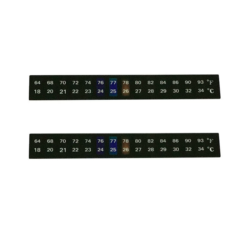 Aquarium, temperature measurement sticker, thermometer, horizontal version