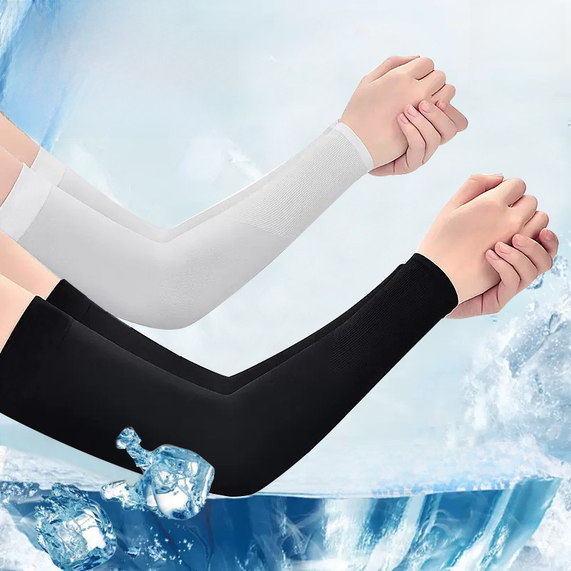 Ice cool sleeve summer sunscreen female men's anti-ultraviolet ice silk arm arm sleeve driving cycling ice sleeve wholesale