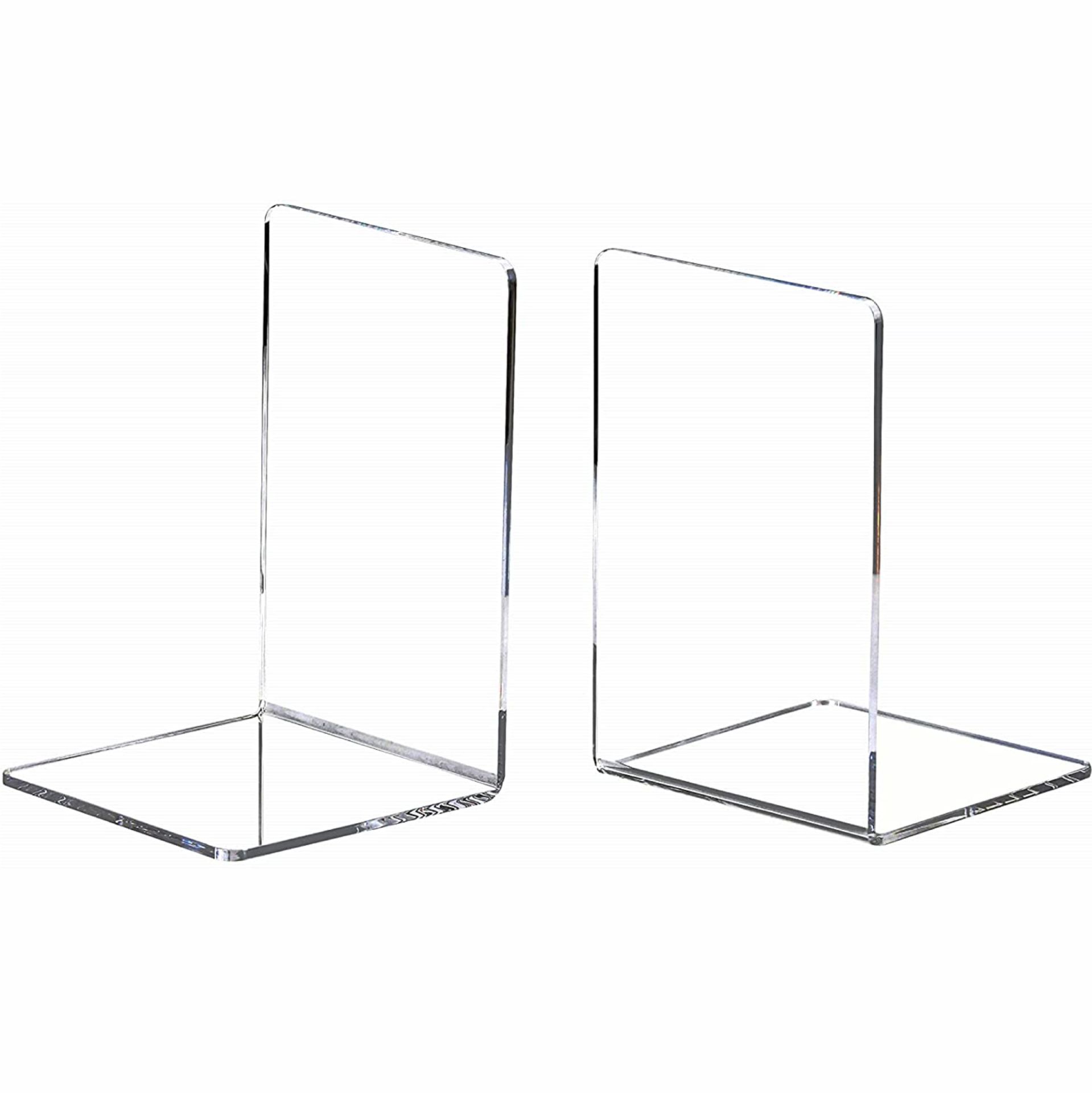 Libro acrílico transparente simple transfronterizo, clip de libro en forma de L, tablero de bloqueo de película, papelería de aprendizaje, almacenamiento de libros, soporte de libros