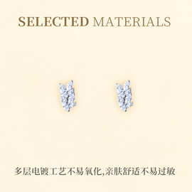 G23钛插入式推针唇钉耳骨钉锆石花朵皇冠时尚欧美F136钛合金耳钉