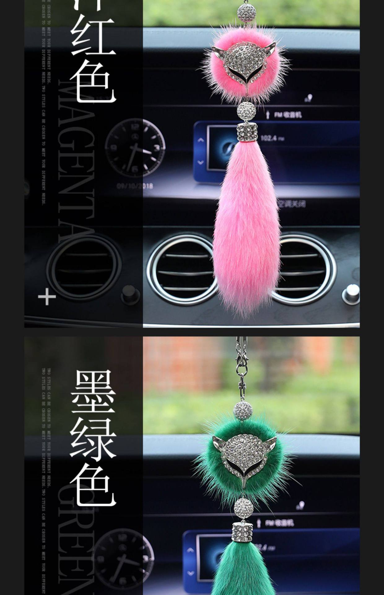 Car Hanging Ornament Goddess Style with Diamonds, New Trendy High-End Creative Car Pendant Handmade Interior Decoration for Women