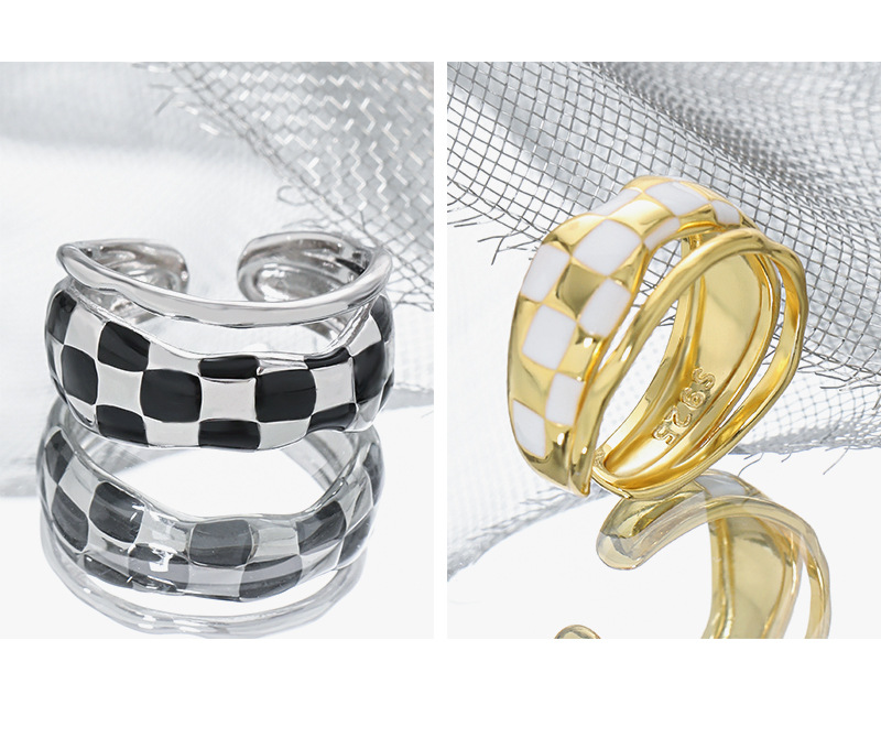 Fashion Geometric Sterling Silver Irregular Plating Open Ring 1 Piece