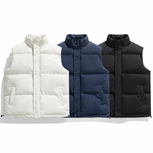 马甲男秋冬季帅气潮背心大码男士立领棉马夹加肥加大码坎肩外套男