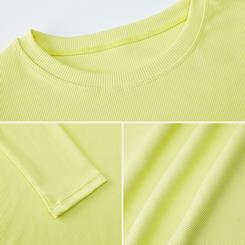 Otoño y invierno nuevo tipo de ropa de yoga de rosca de mujer camiseta deportiva de manga larga de alta calidad para correr ropa de fitness de secado rápido