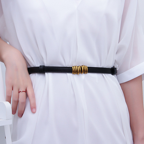Suit fine retro distressed belt women's fashion versatile decoration with dress coat girdle belt trendy