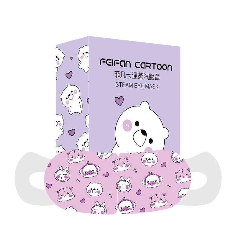 Venta al por mayor máscara de ojo de vapor de 10 piezas desechable lindo auto-calentamiento del sueño calefacción máscara de ojo de vapor fabricante