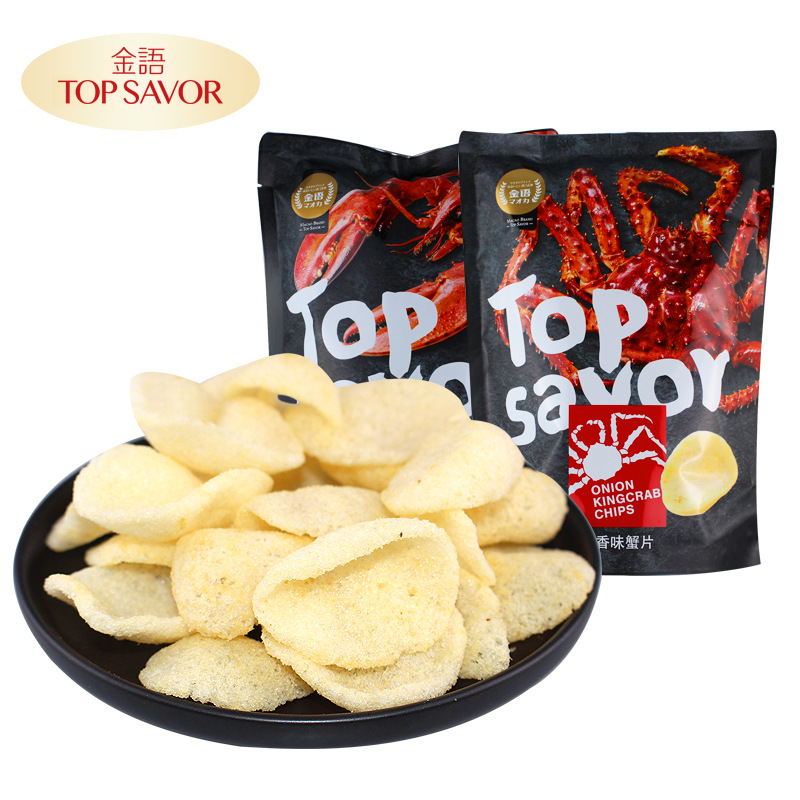 Gold Lemon Flavor Shrimp Chips Large Bag 80g Korean BBQ Flavor Squid Potato Chips Scallion Aromatic Nostalgic Children Snacks Wholesale