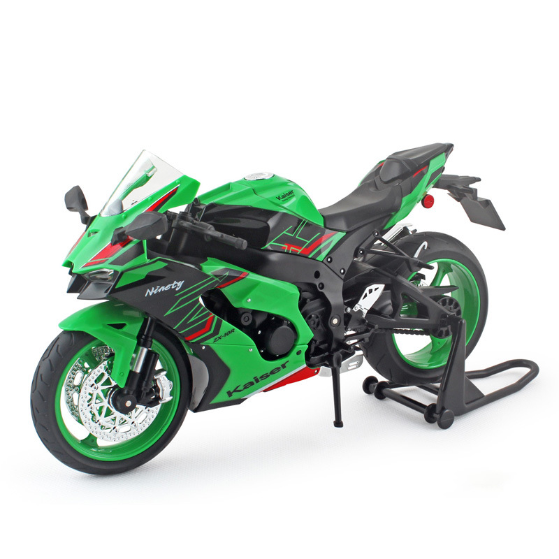 Motocicleta de aleación Chuanqi ZX-10R a escala 1:9 con sonido y luz, amortiguador, regalo decorativo para niños, modelo de motocicleta para dropshipping