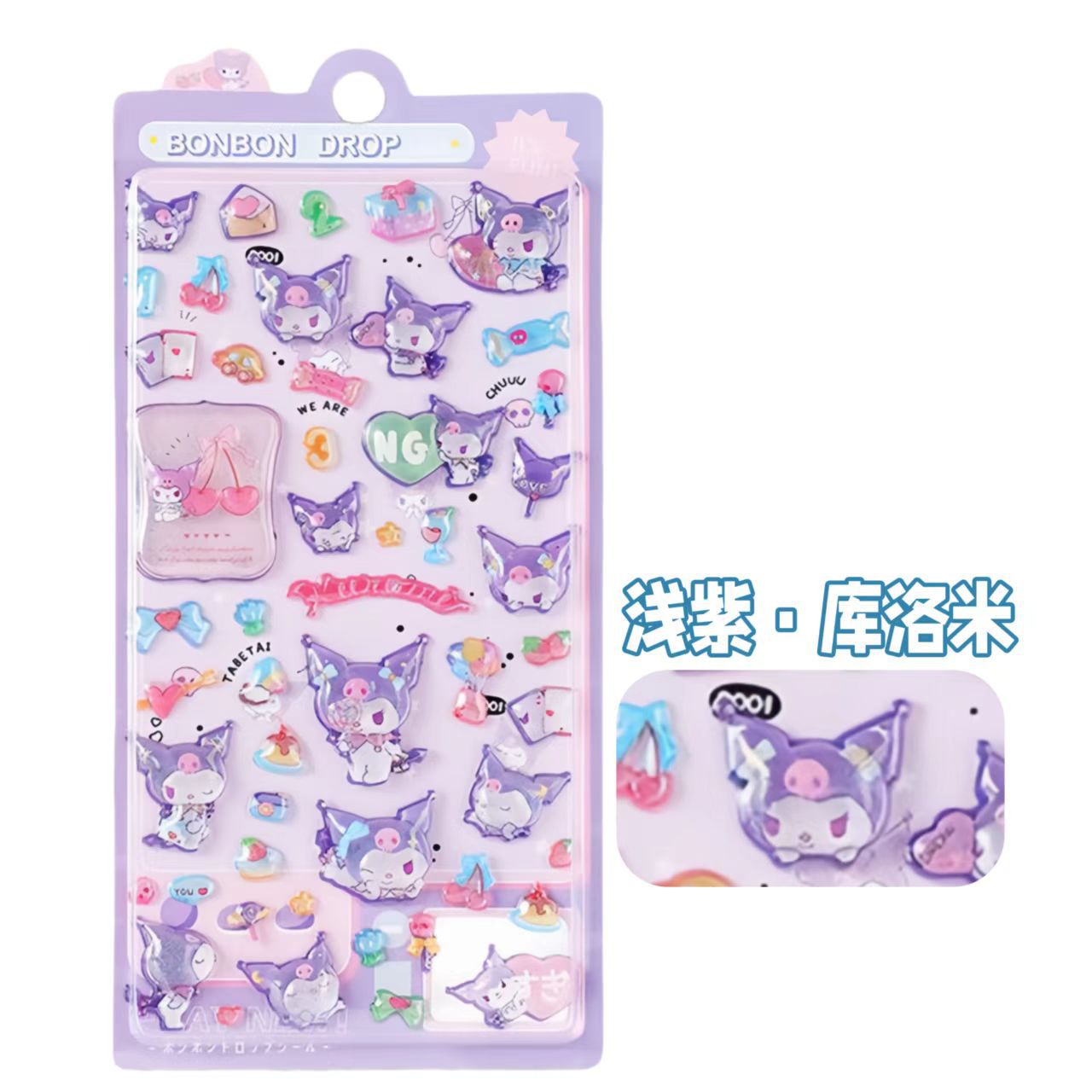 Dibujos animados cristal 3D estereoscopio relieve acrílico diamante pegatinas gemas para niños niñas decoración de teléfonos móviles