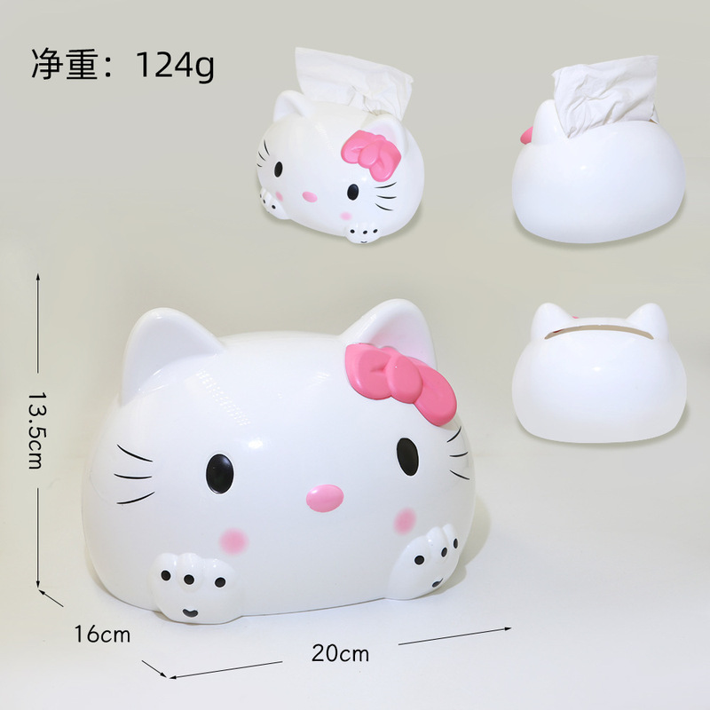 ハローキティ kt 猫ティッシュボックスホームリビングルームの装飾装飾品漫画かわいい高価値クリエイティブストレージ|undefined