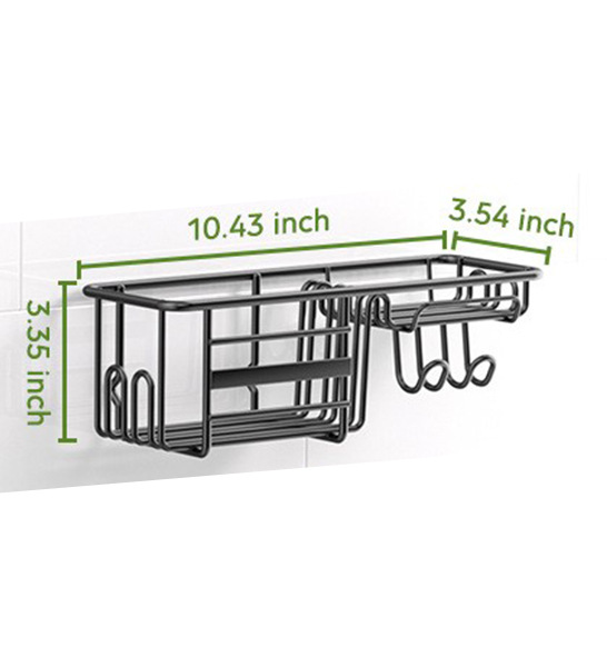 Estante de almacenamiento de baño sin perforadoras transfronterizo montado en la pared fregadero de cocina de múltiples capas inodoro estante de almacenamiento de organización multifuncional