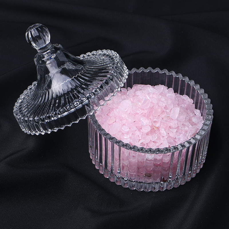 天然白水晶碎石 消磁石+消磁碗 水晶消磁石 水晶碎石 消磁净化盒|undefined