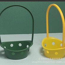 元宝塑料花蓝手提花篮可拆花蓝婚庆用清明花鲜花篮祭祀手工插花篮