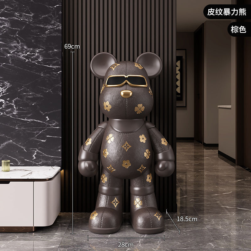 Pwen Violent Bear 大型床置き装飾品リビングルームテレビキャビネットの隣の家の装飾新築祝いギフトライト高級|undefined