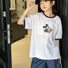 女童短袖t恤2024新款女孩洋气衣服儿童夏季潮牌夏装韩版宽松上衣