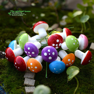 Moss Micro Landscape Cartoon Colorful Foam Mini Mushroom DIY Decoration Accessories Gardening Landscaping Small Ornaments